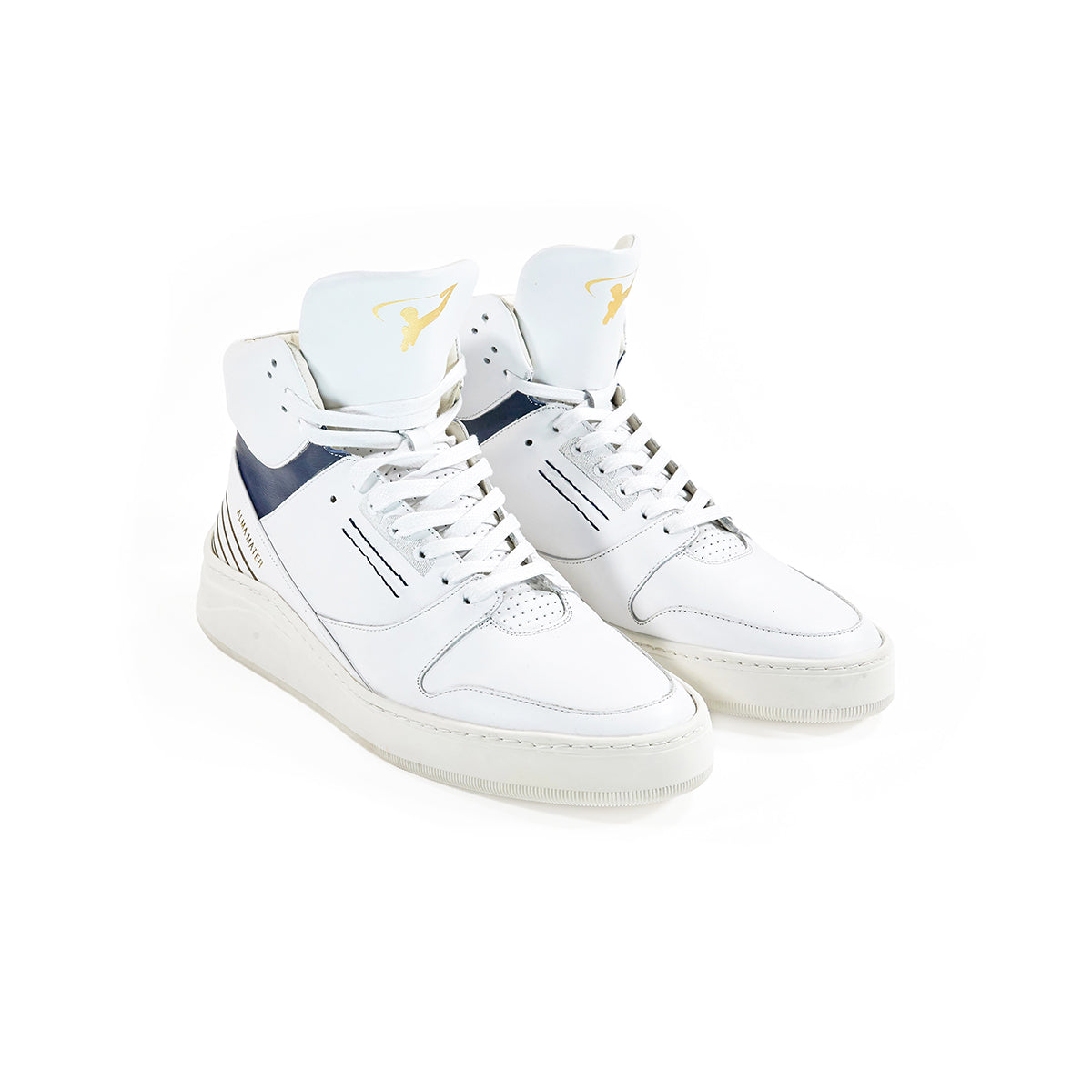 ALPHA White Navy Leather