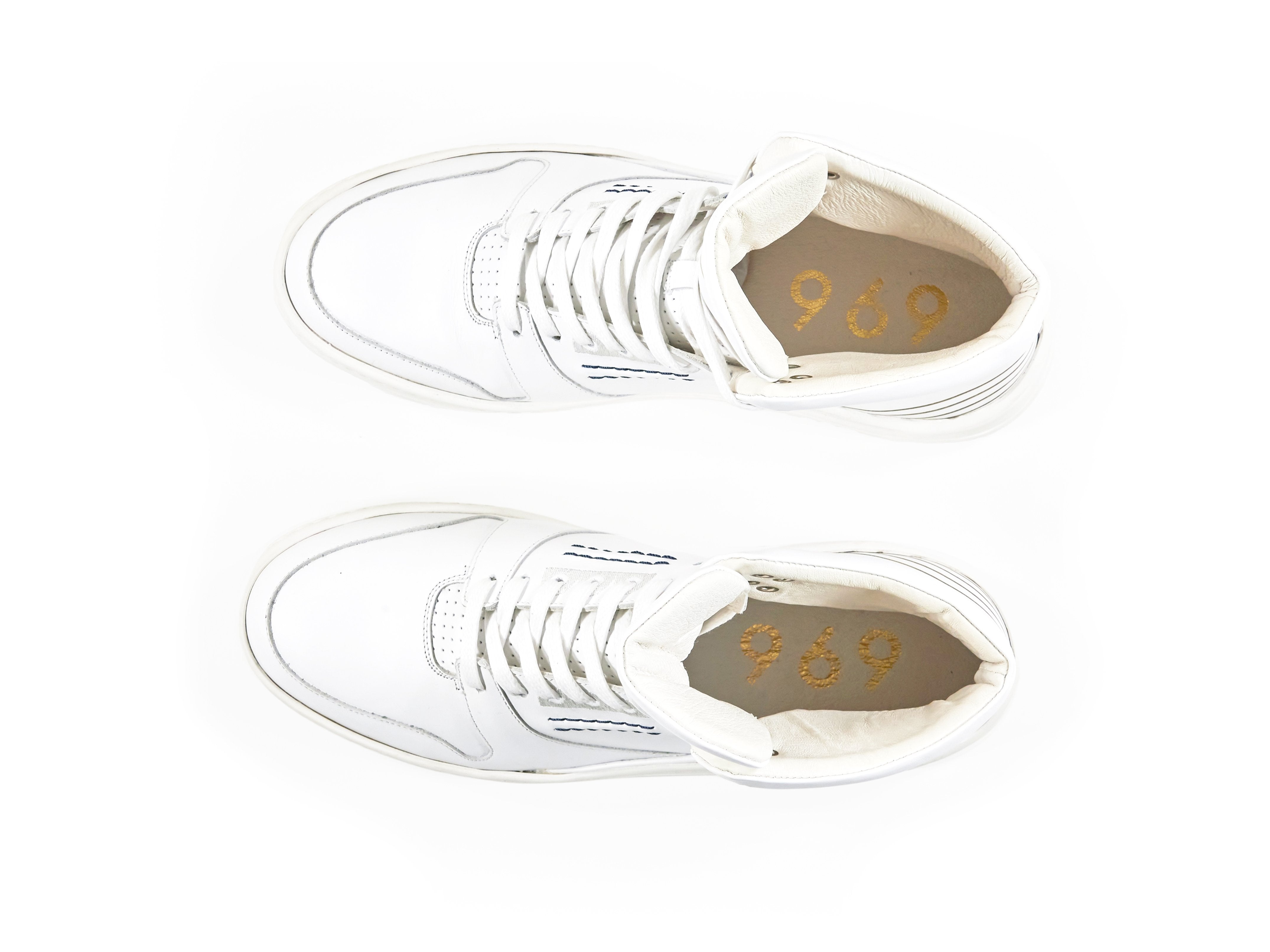 ALPHA White Navy Leather