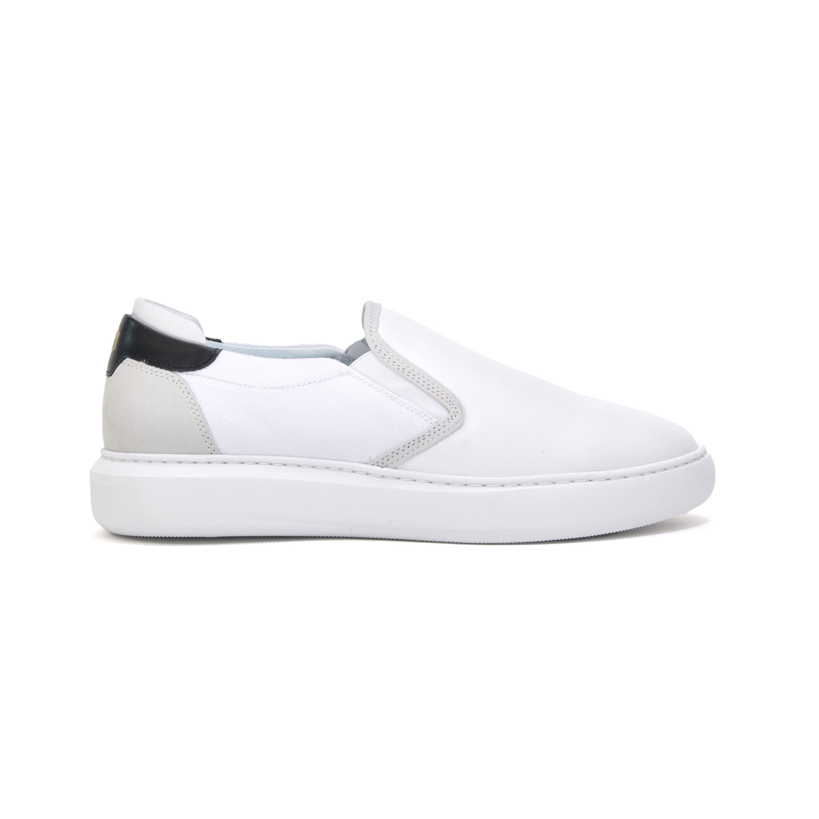 PSI White Black Leather