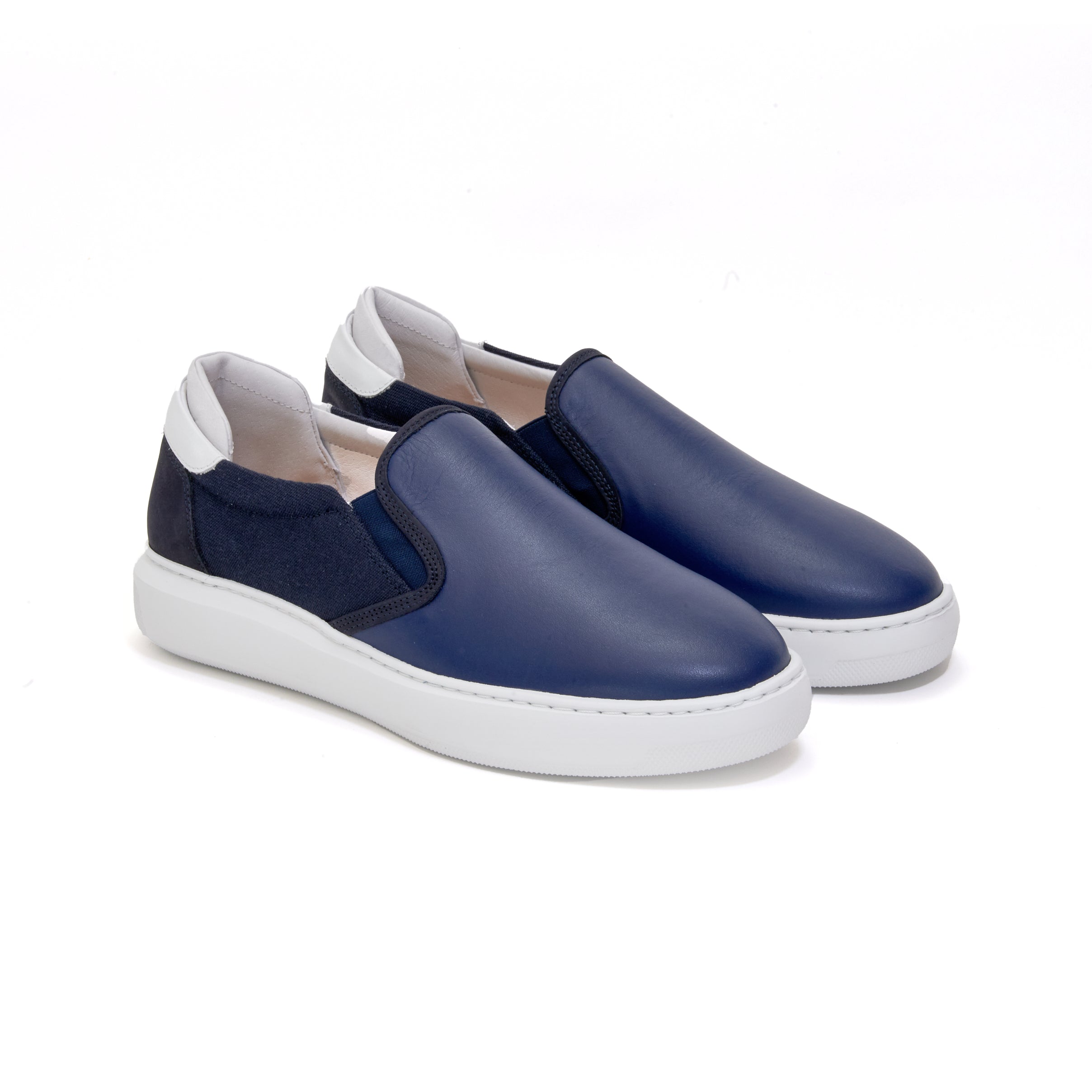 PSI Navy White Leather
