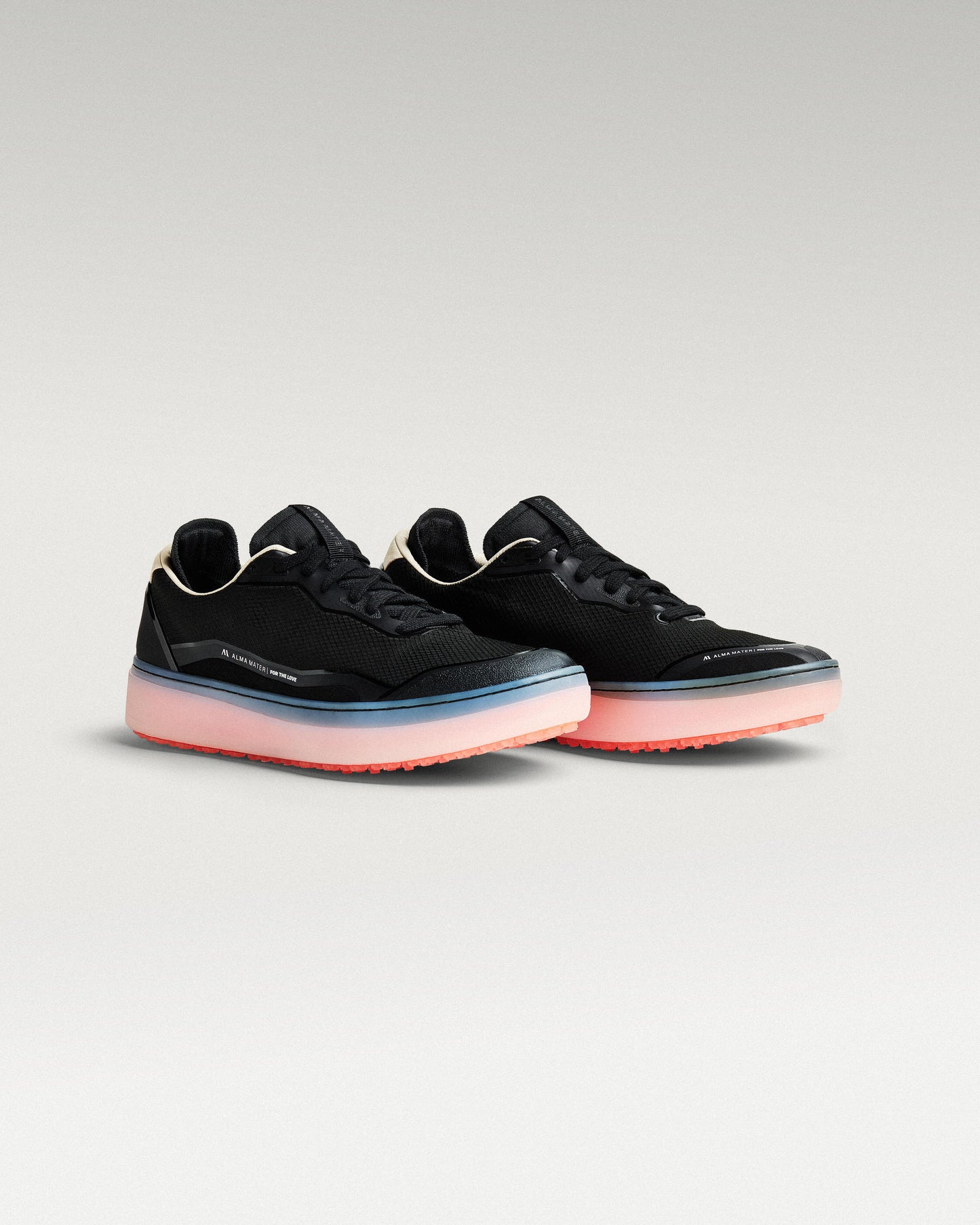 Side view of black and flare Beta Lite golf shoe