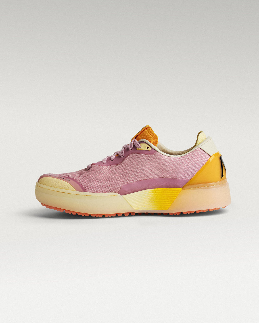 Medial view of Lavender-Orange Beta Lite golf shoe