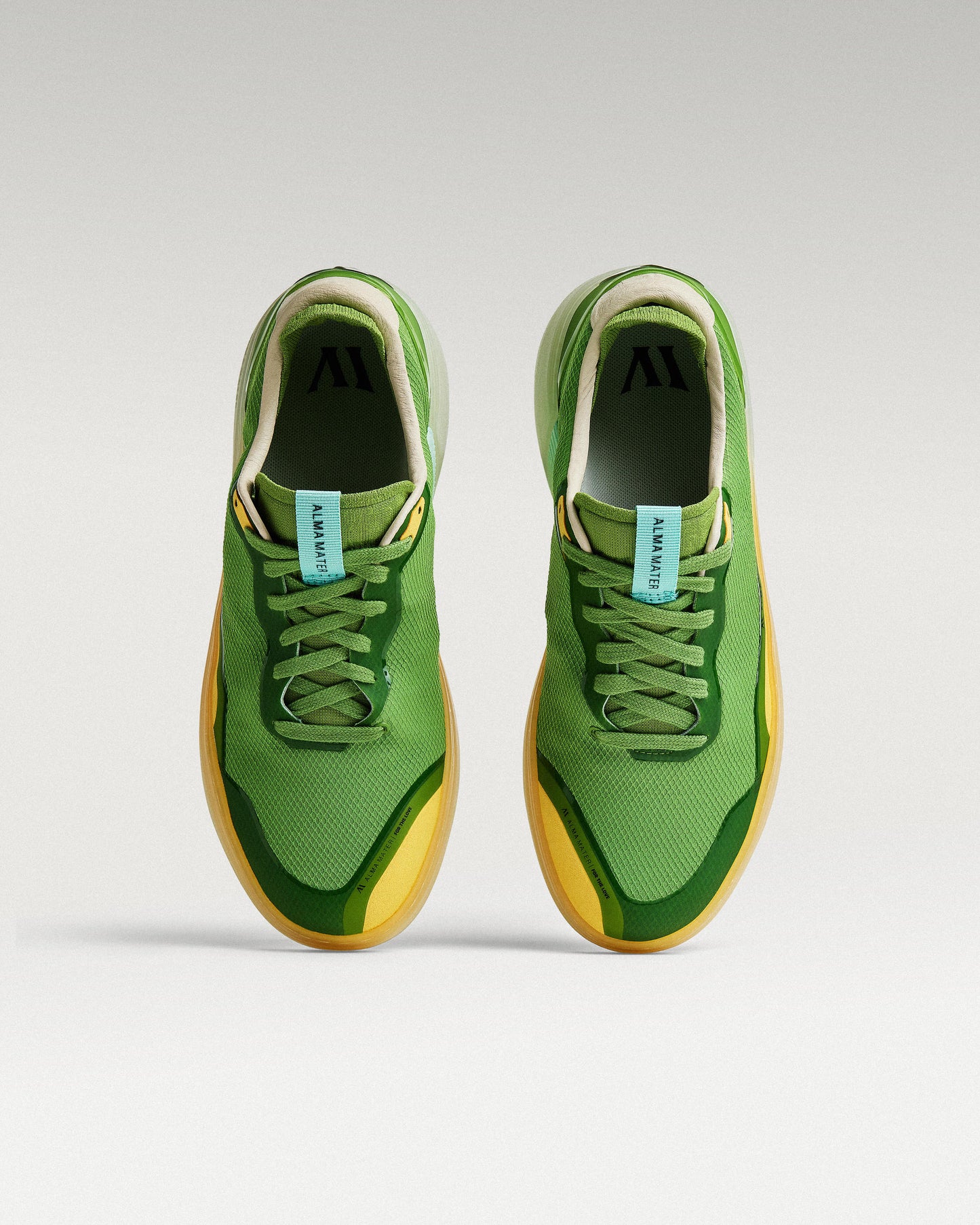 Top view of Olive Aqua Beta Lite golf shoes
