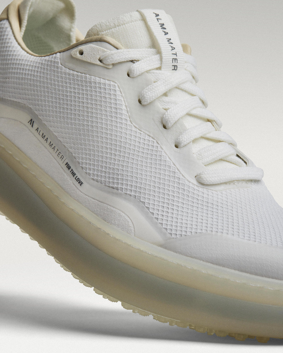 Close-up of lace-up closure and upper detail