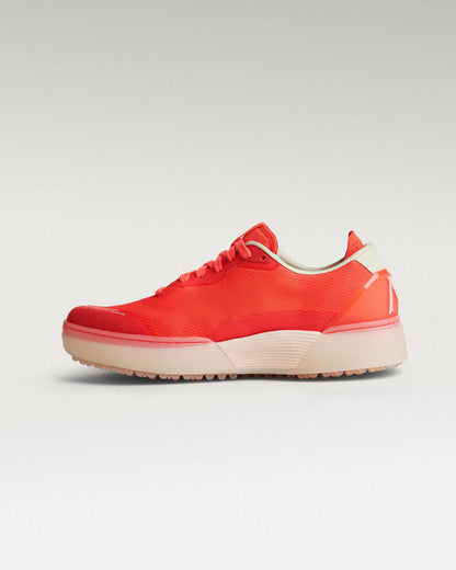 Medial view of Flare/Old Rose Beta Lite golf shoe
