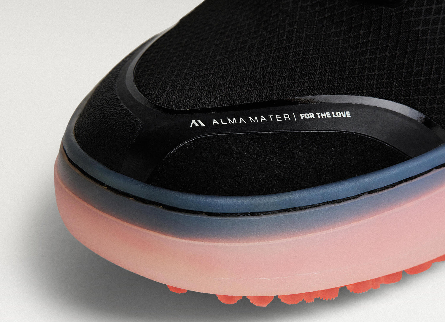 Close up of Black/Flare Beta Lite's wide toe box