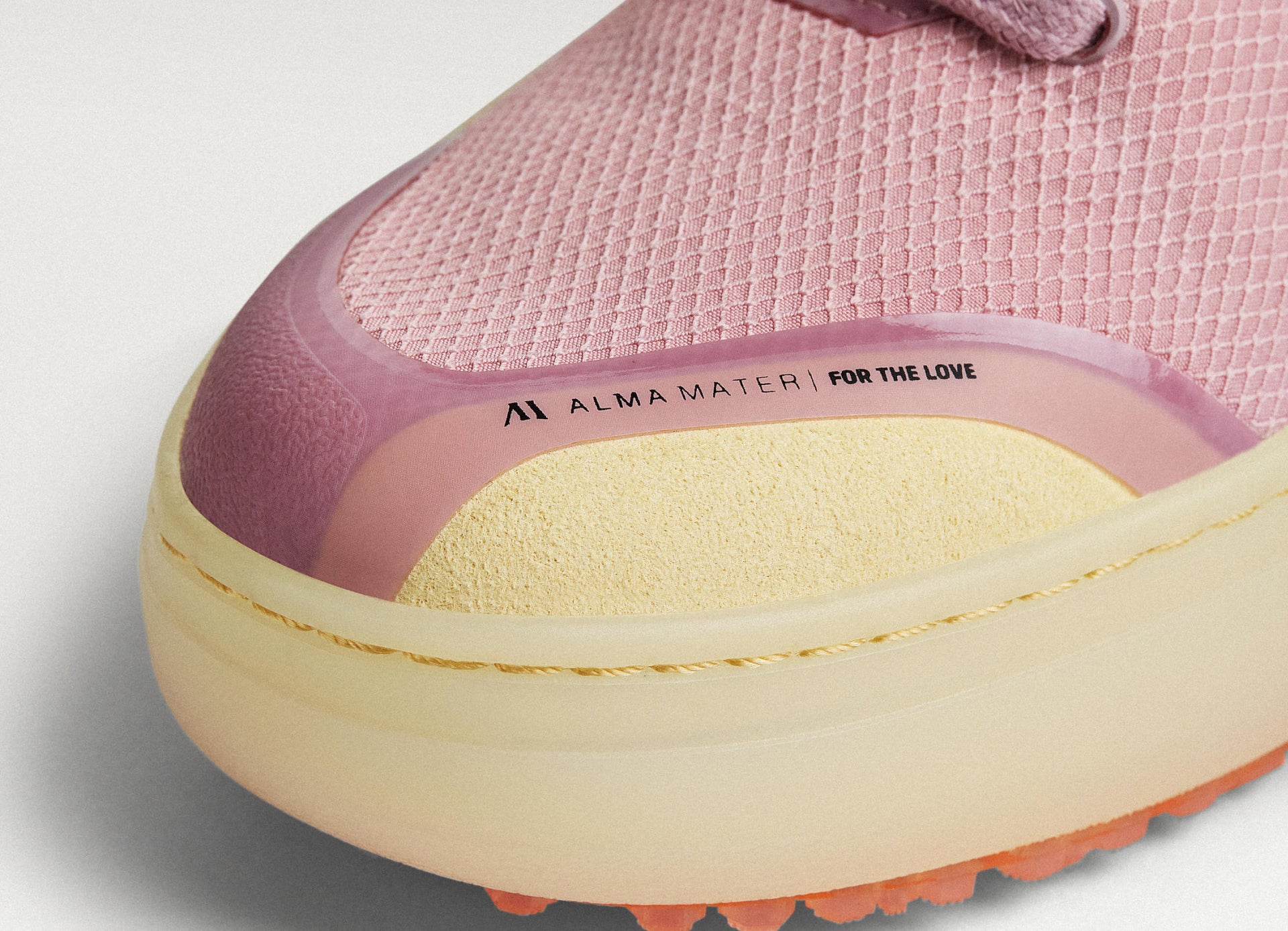 Close up of Lavender/Orange Beta Lite's wide toe box